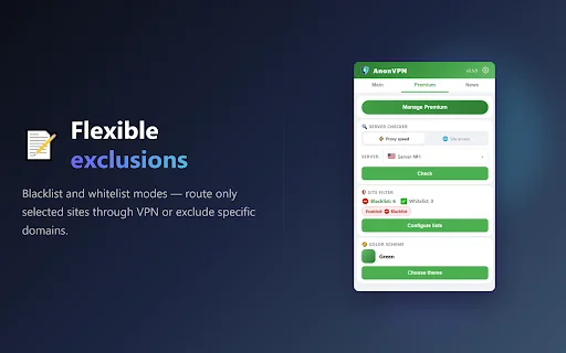 AnonVPN – VPN Gratis Tercepat untuk Chrome – Akses Aman & Privasi - Screenshot 4