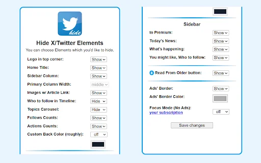 Hide X Twitter Elements – Bersihkan Timeline X Anda Sekarang - Screenshot 1