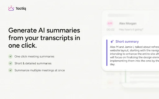 Download Tactiq: AI Meeting Note Taker & Transkripsi Gratis - Screenshot 3