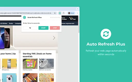 Auto Refresh Plus: Segarkan Halaman Otomatis di Chrome - Screenshot 1