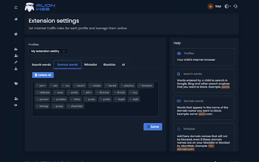 Download AlionWeb Terbaru – Blokir Konten Berbahaya & Porno - Screenshot 2