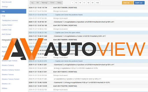 Autoview.com Trading Extension – Otomatisasi Trading Real-Time - Screenshot 2