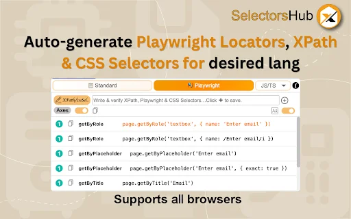 Download SelectorsHub Terbaru – Generator XPath & Playwright Gratis - Screenshot 1