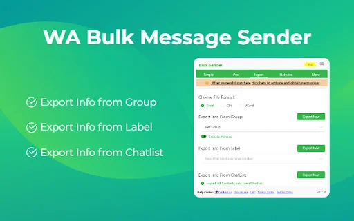 WA Bulk Message Sender: Kirim Pesan WhatsApp Massal Otomatis - Screenshot 2