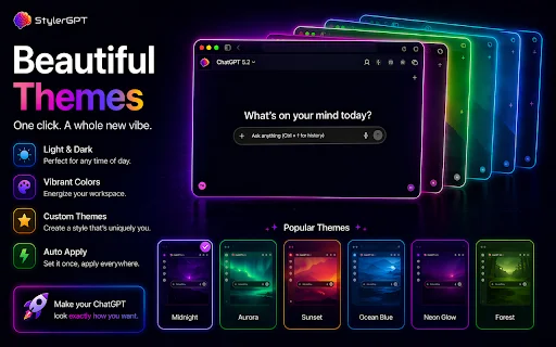 StylerGPT: Ubah Tampilan ChatGPT dengan Tema & Fitur Produktivitas - Screenshot 5