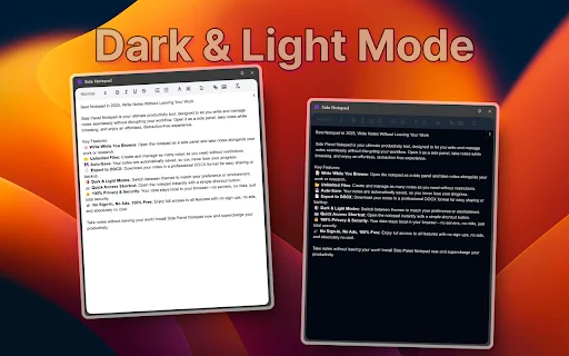 Side Notepad: Catatan Cepat di Browser – Unduh Gratis Terbaru - Screenshot 2