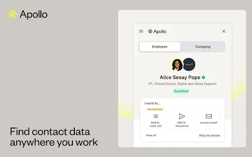 Apollo.io: Cari Email & Nomor Telepon B2B Gratis – Unduh Sekarang - Screenshot 1