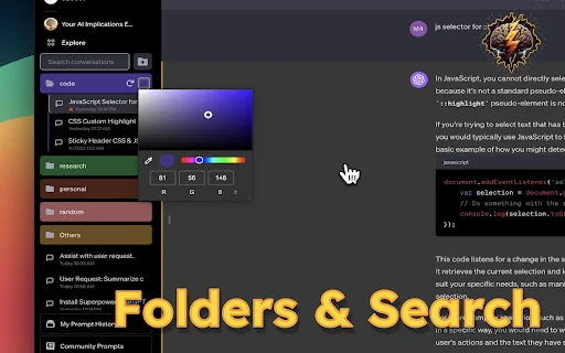 Superpower Chat: Maksimalkan Produktivitas ChatGPT Anda - Screenshot 1